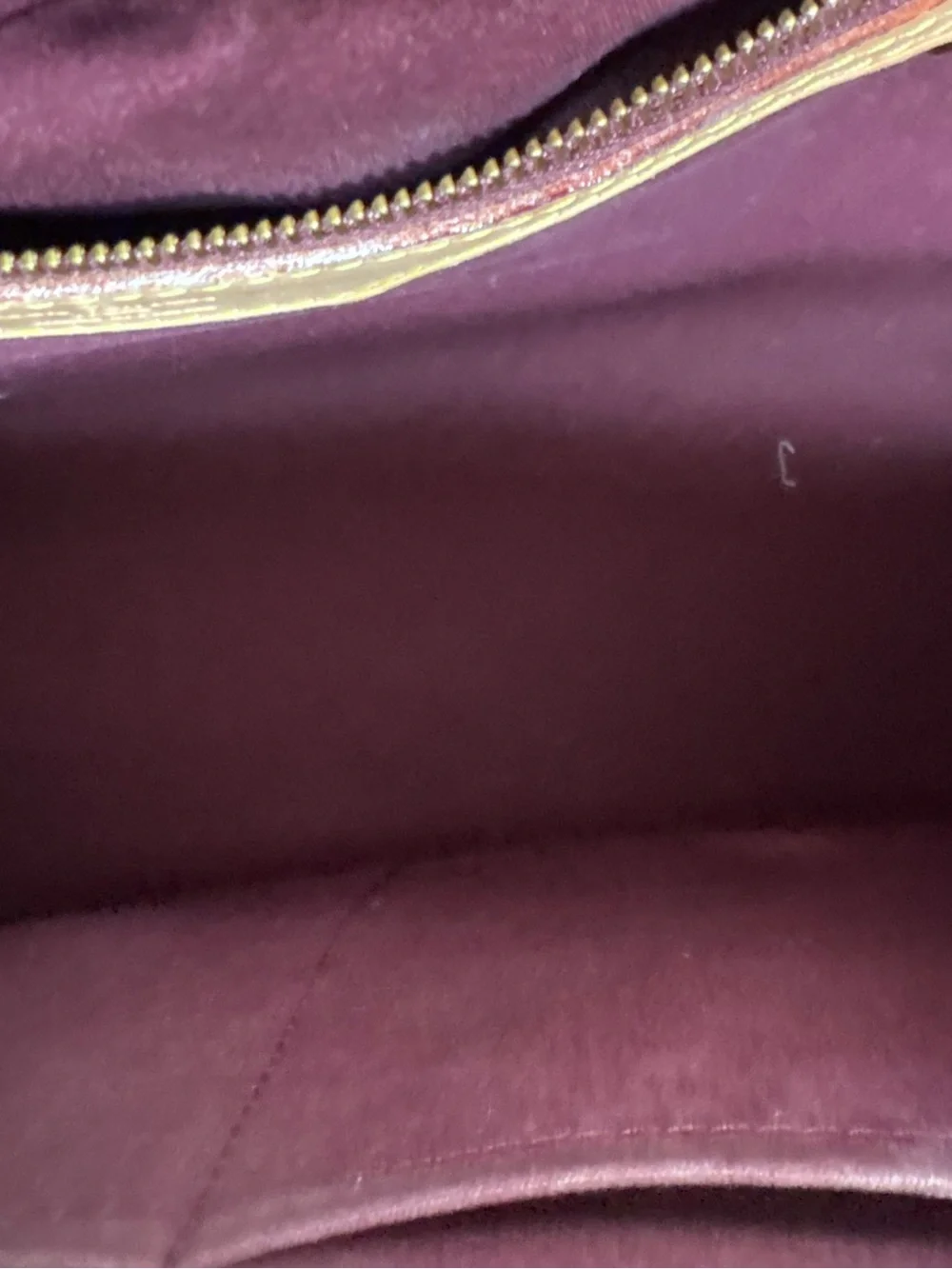 Authentic Louis Vuitton Vernis Satchel in Burgundy with Natural Trim